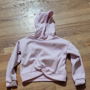 RBX Sz 5/6 Girls' Light Pink Hooded Twist-Front Pullover